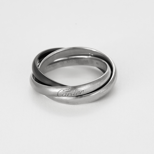 Cartier Bague Trinity en or gris et céramique