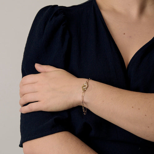 Dinh Van Menottes R10 Bracelet en or jaune et diamants