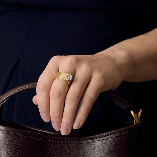 Bague 54 NIESSING - Bague solitaire or jaune et diamant 58 Facettes DV22677-1-54-3