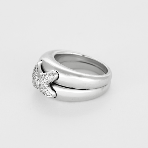 Bague 54 Chaumet - Liens - Bague en or gris et diamants 58 Facettes DV22972-11-54-3