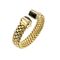Bracelet semi rigide en or jaune, onyx et diamants