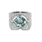 Bague 52 VERSACE - Importante Bague chevalière en or gris, topaze et diamants 58 Facettes DV22972-6-52-1