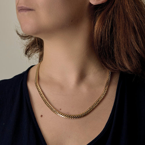 Collier gourmette en or jaune