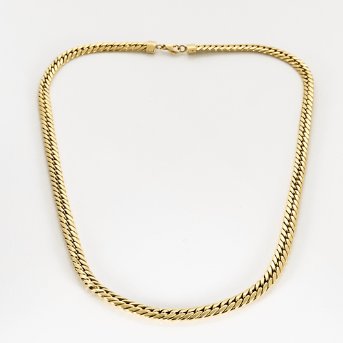 Collier gourmette en or jaune