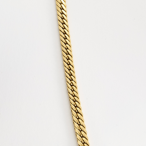 Collier gourmette en or jaune