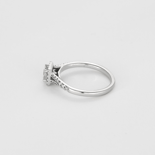 Bague 49 Bague solitaire en or gris et diamants 58 Facettes DV23058-1-49-2