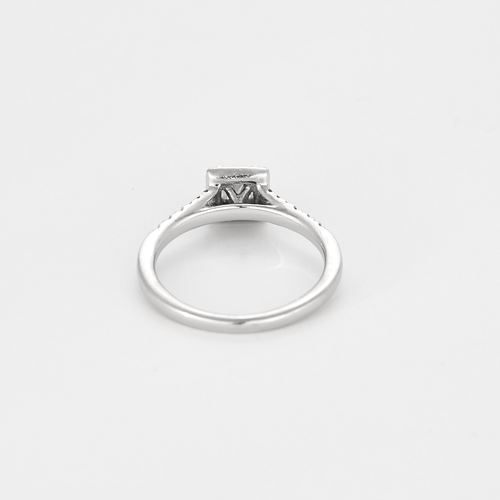 Bague 49 Bague solitaire en or gris et diamants 58 Facettes DV23058-1-49-2