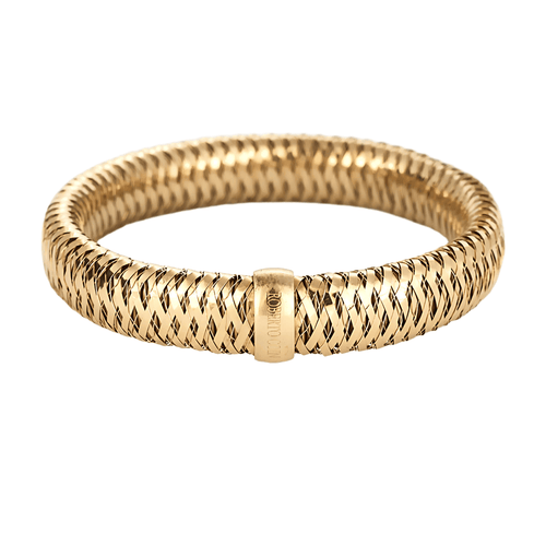 ROBERTO COIN - Bracelet souple en or rose et rubis de synthèse