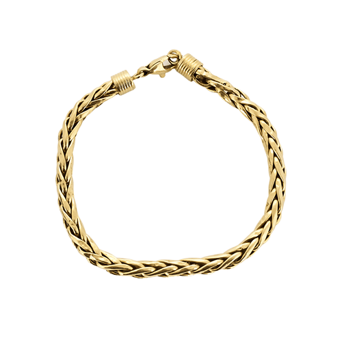 Bracelet en or jaune à maille palmier