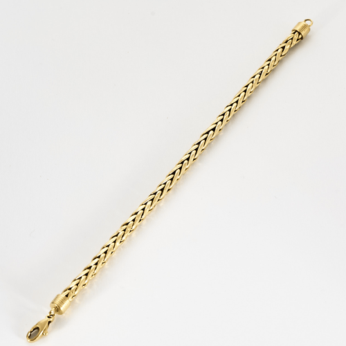 Bracelet en or jaune à maille palmier