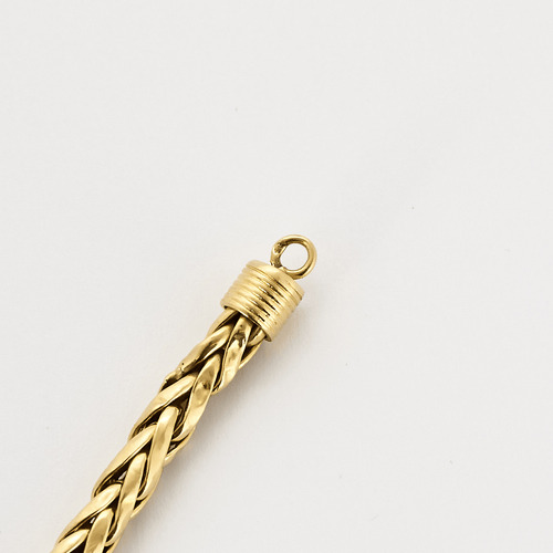 Bracelet en or jaune à maille palmier