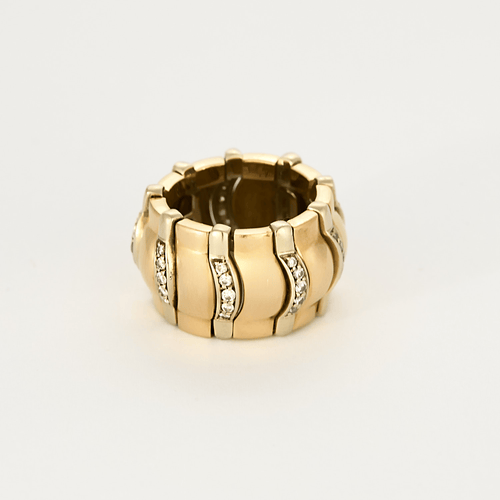 PIAGET - Bague bandeau en or deux tons et diamants