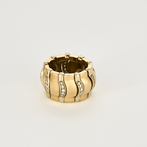 PIAGET - Bague bandeau en or deux tons et diamants