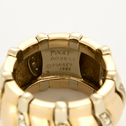 PIAGET - Bague bandeau en or deux tons et diamants