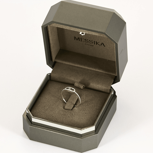 Bague 53 MESSIKA - Bague pavée Move Uno en or gris et diamants 58 Facettes DV17483-4