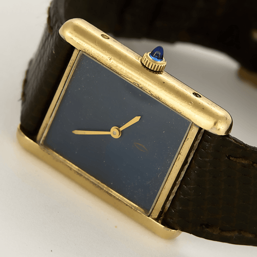 Montre Cartier - Tank Must - Montre en argent plaqué or 58 Facettes DV12721-16