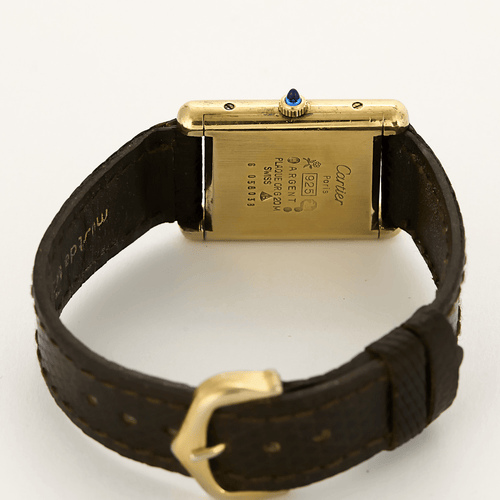 Montre Cartier - Tank Must - Montre en argent plaqué or 58 Facettes DV12721-16