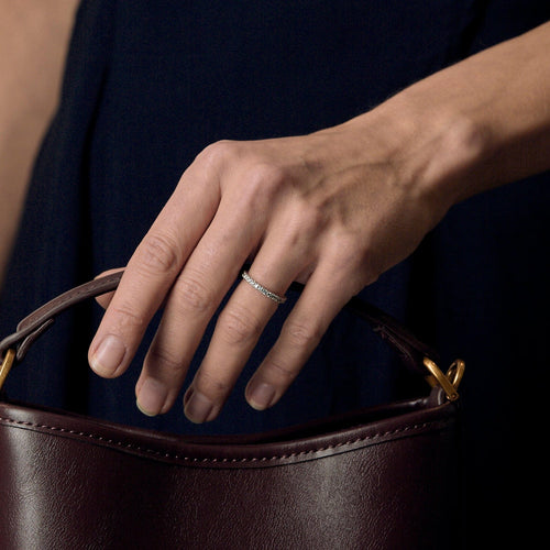 Bague 50 MAUBOUSSIN - Fine alliance en platine et diamants 58 Facettes DV23579-2