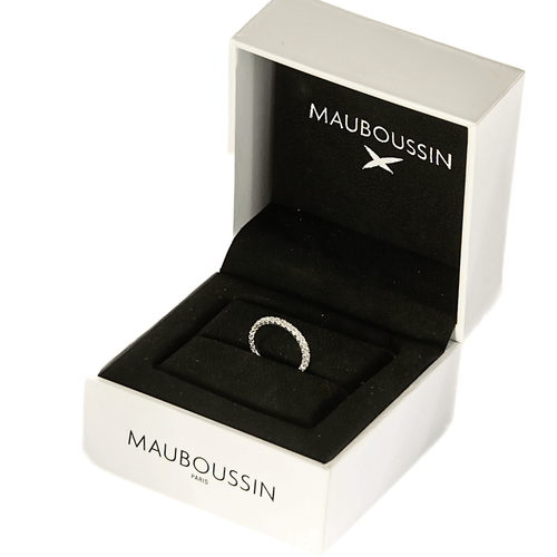 Bague 50 MAUBOUSSIN - Fine alliance en platine et diamants 58 Facettes DV23579-2