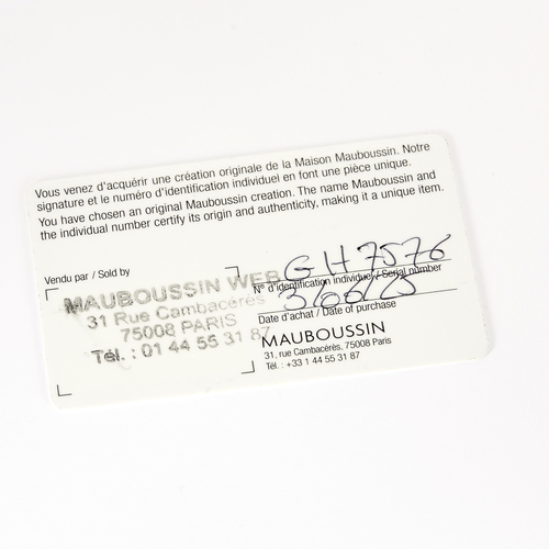 Bague 50 MAUBOUSSIN - Fine alliance en platine et diamants 58 Facettes DV23579-2