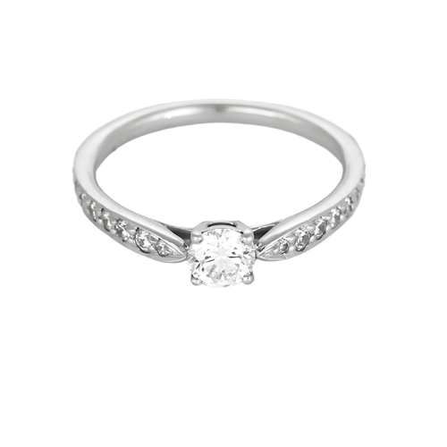 Bague 49 Tiffany & Co - Harmony - Bague en platine et diamants 58 Facettes DV23574-1