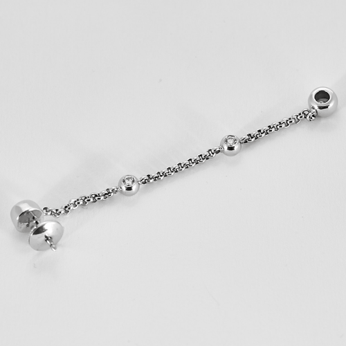 Boucles d'oreilles CHOPARD - Pendants d'oreilles en or gris et diamants 58 Facettes DV0822-2