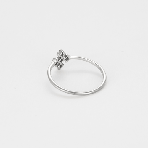 Bague 50 STONE - Bague "Croix" en or gris et diamants 58 Facettes DV23475-2-50-2