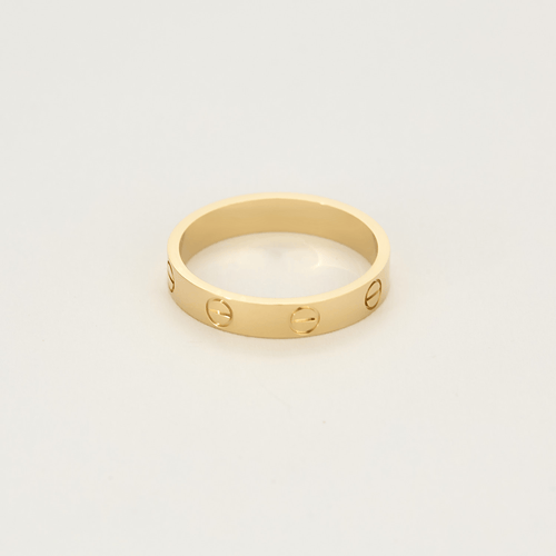 Bague 56 LOVE - Alliance en or jaune. Petit modèle. 58 Facettes DV23505-1-56-3