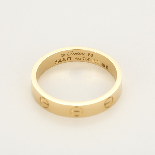 Bague 56 LOVE - Alliance en or jaune. Petit modèle. 58 Facettes DV23505-1-56-3