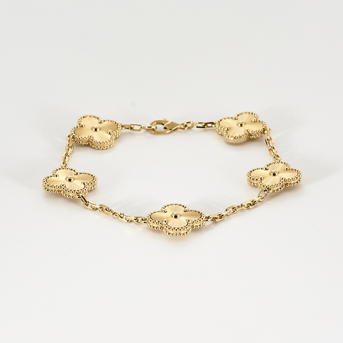 Bracelet Van Cleef & Arpels - Bracelet Vintage Alhambra 5 motifs en or jaune 58 Facettes DV4391-2