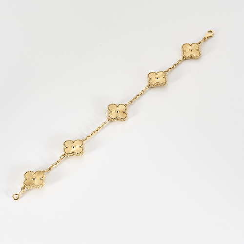 Bracelet Van Cleef & Arpels - Bracelet Vintage Alhambra 5 motifs en or jaune 58 Facettes DV4391-2