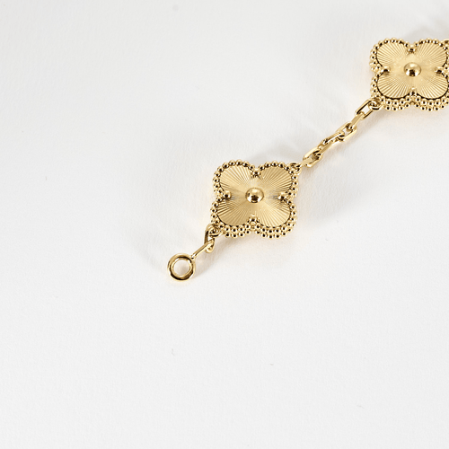 Bracelet Van Cleef & Arpels - Bracelet Vintage Alhambra 5 motifs en or jaune 58 Facettes DV4391-2