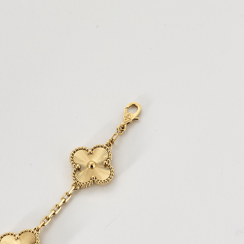 Bracelet Van Cleef & Arpels - Bracelet Vintage Alhambra 5 motifs en or jaune 58 Facettes DV4391-2