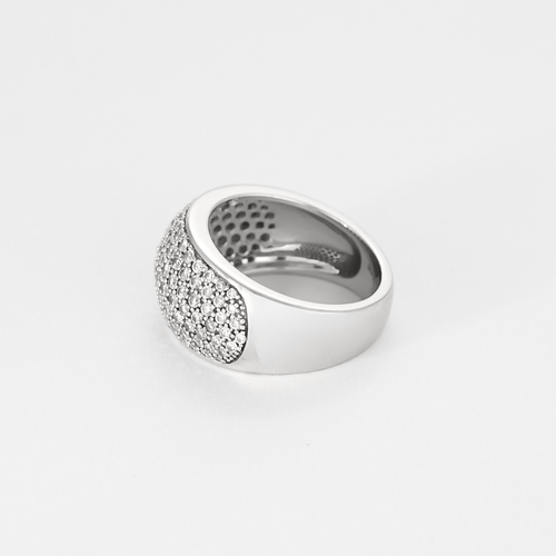 Bague 48 MAUBOUSSIN - C'est toi la star - Bague boule en or gris et pavage petits diamants. 58 Facettes DV21248-2-48-2