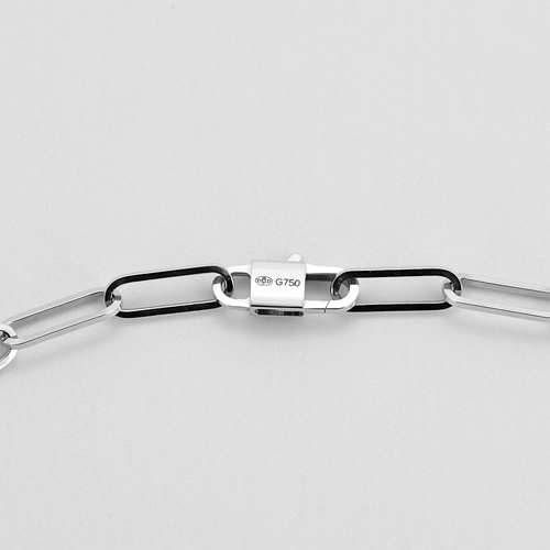 Collier Dinh Van Collier Menottes R10 en or blanc et  diamants 58 Facettes DV21602-10