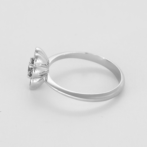 55 Bague marguerite en or gris et diamants 58 Facettes DV24426-1-DV0882-1