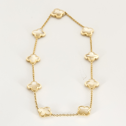 Collier Van Cleef & Arpels - Pure Alhambra - Collier en or jaune et nacre 58 Facettes DV23872-1