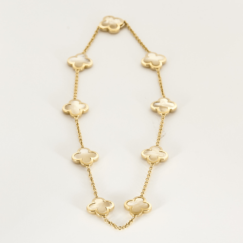 Collier Van Cleef & Arpels - Pure Alhambra - Collier en or jaune et nacre 58 Facettes DV23872-1