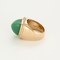 Bague 55 FRED - Pain de sucre - Bague en or jaune et diamants, cabochon de chrysoprase interchangeable 58 Facettes DV21289-3-DV0882-1