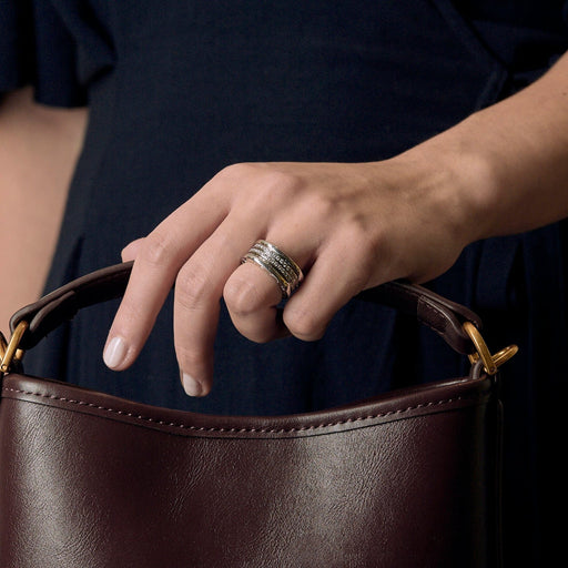 Bague 54 BULGARI - Bague B zero or gris et diamants 58 Facettes DV23195-5-54-3