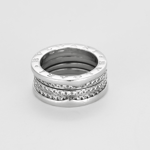 Bague 54 BULGARI - Bague B zero or gris et diamants 58 Facettes DV23195-5-54-3