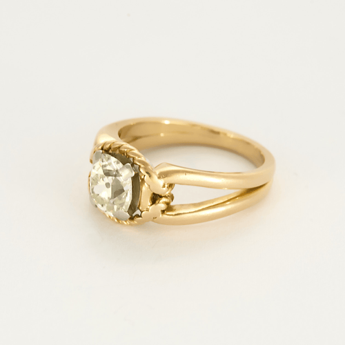 Bague 57 Bague solitaire en or jaune et diamant 58 Facettes DV23466-1
