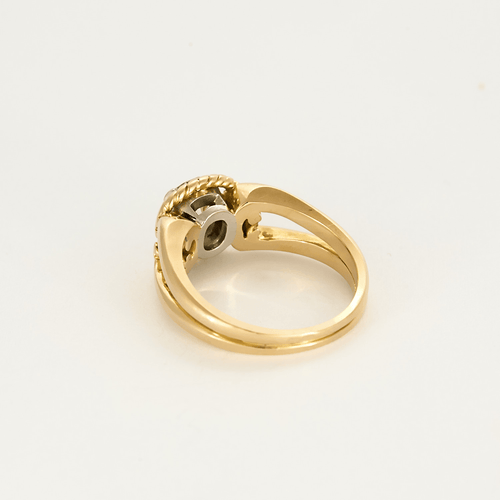 Bague 57 Bague solitaire en or jaune et diamant 58 Facettes DV23466-1