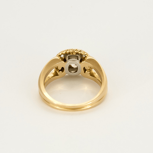 Bague 57 Bague solitaire en or jaune et diamant 58 Facettes DV23466-1