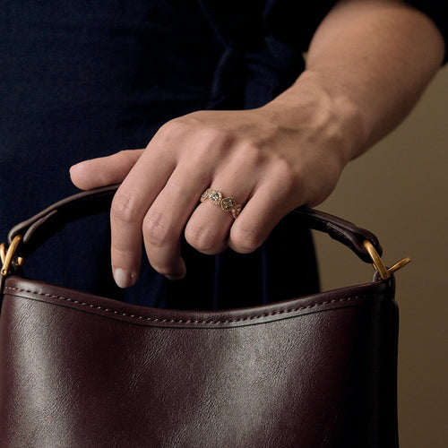 Bague 53 Bague en or rose et diamants 58 Facettes DV5403-15-53-2