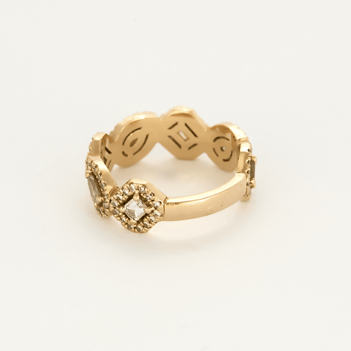 Bague 53 Bague en or rose et diamants 58 Facettes DV5403-15-53-2