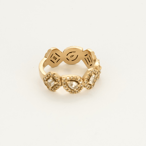 Bague 53 Bague en or rose et diamants 58 Facettes DV5403-15-53-2