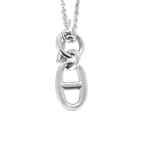 Collier HERMES - Chaine d'ancre -  Collier pendentif en argent 58 Facettes DV23579-1