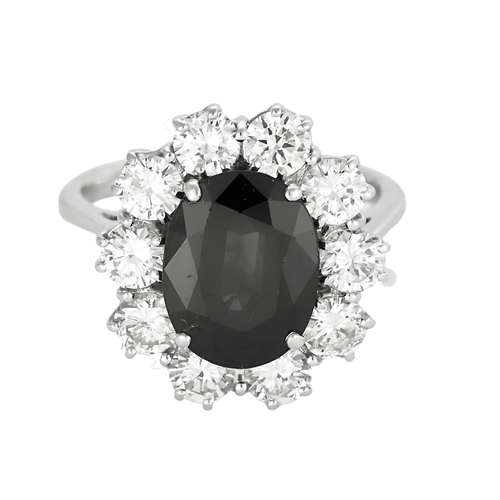 Bague Bague en or gris, saphir et diamants 58 Facettes DV6621-14