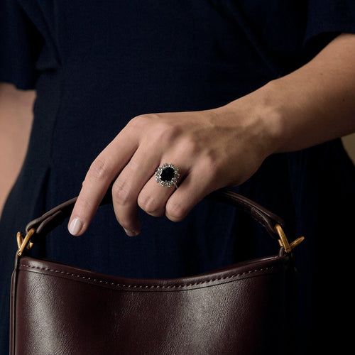 Bague Bague en or gris, saphir et diamants 58 Facettes DV6621-14